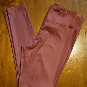 No Boundaries Burgundy Ankle Leggings